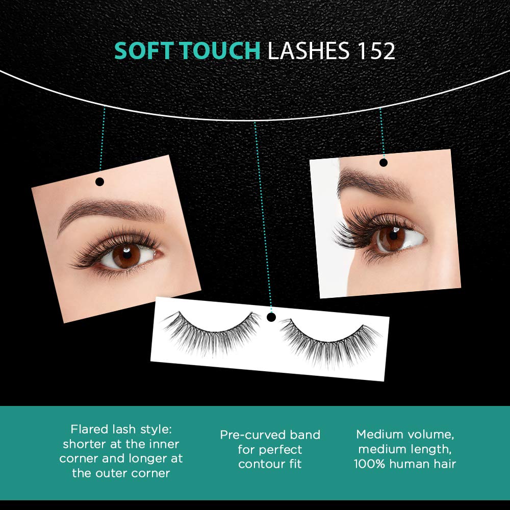 Foto 3 | Pestañas Postizas Ardell Soft Touch 152 Negras (paquete De 4) - Venta Internacional.