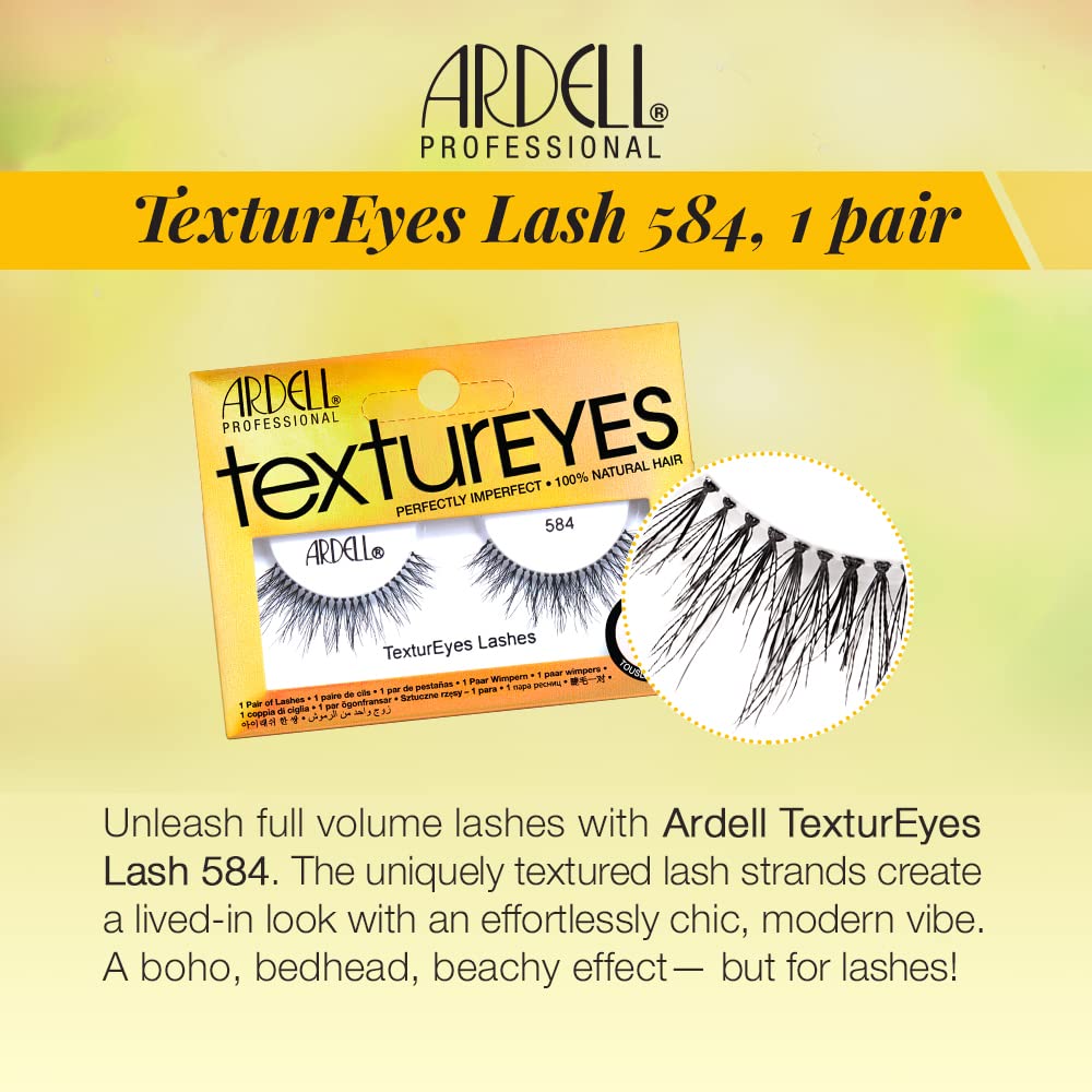 Foto 2 | Pestañas Postizas Ardell Textureyes 584, 100% Cabello Humano, 1 Par - Venta Internacional.