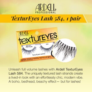 Foto 2 | Pestañas Postizas Ardell Textureyes 584, 100% Cabello Humano, 1 Par - Venta Internacional.