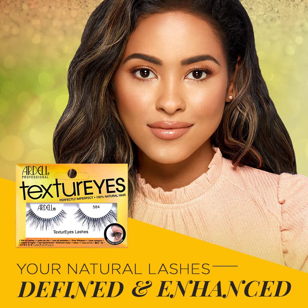 Foto 4 pulgar | Pestañas Postizas Ardell Textureyes 584, 100% Cabello Humano, 1 Par - Venta Internacional.
