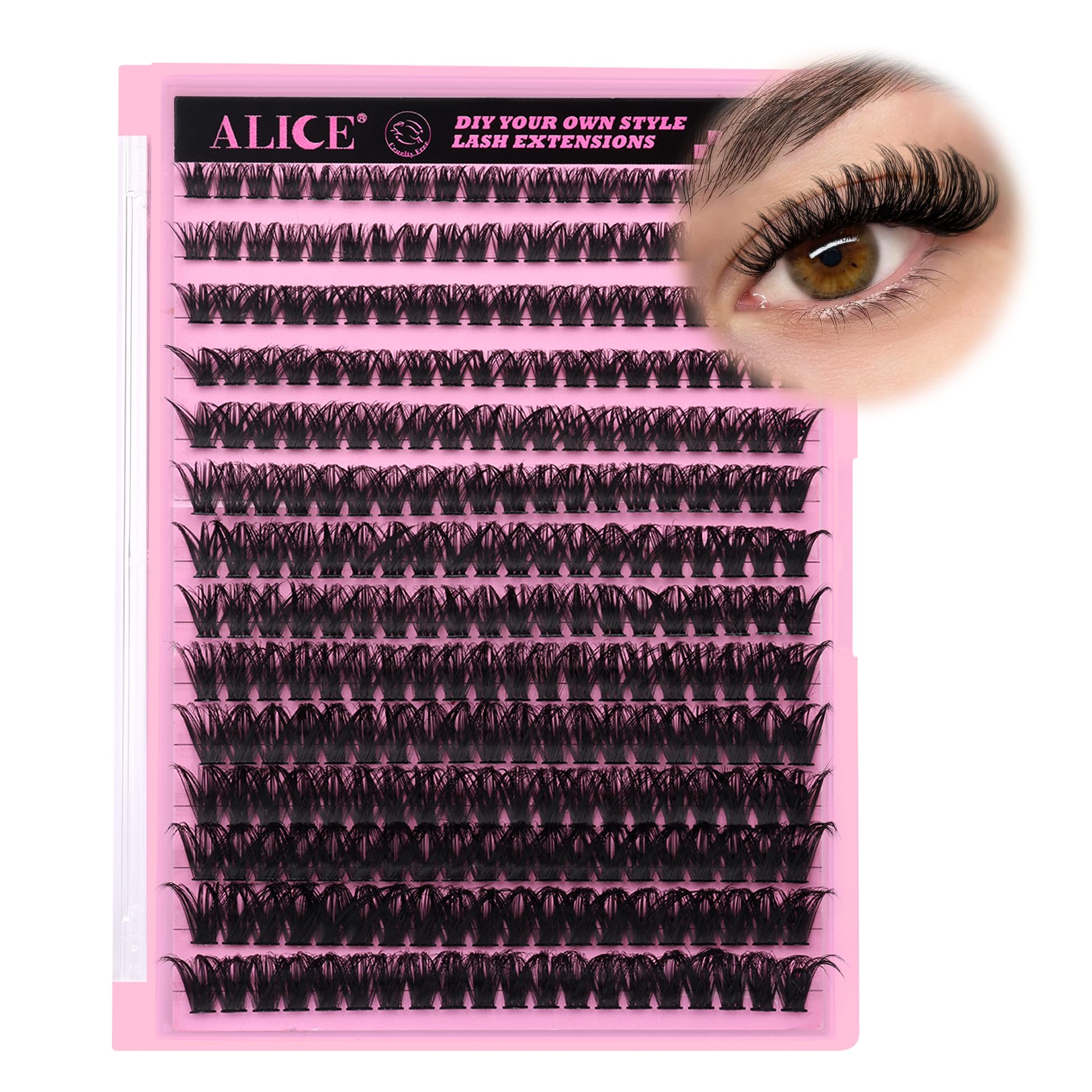 Extensiones De Pestañas Alice, 280 Unidades, Wispy Individual, Rizo En D De 8 A 16 Mm - Venta Internacional. $437