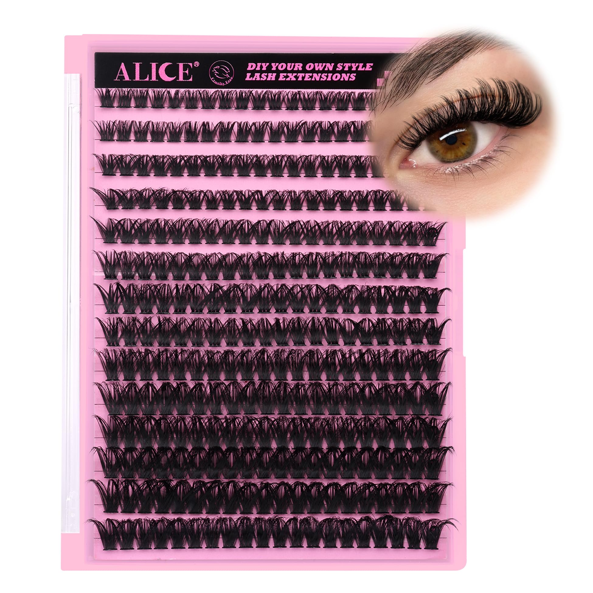 Extensiones De Pestañas Alice, 280 Unidades, Wispy Individual, Rizo En D De 8 A 16 Mm - Venta Internacional.