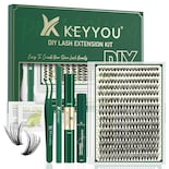 Kit De Extensión De Pestañas Diy Keyyou, 300 Unidades, Pestañas Individuales 40d - Venta Internacional.