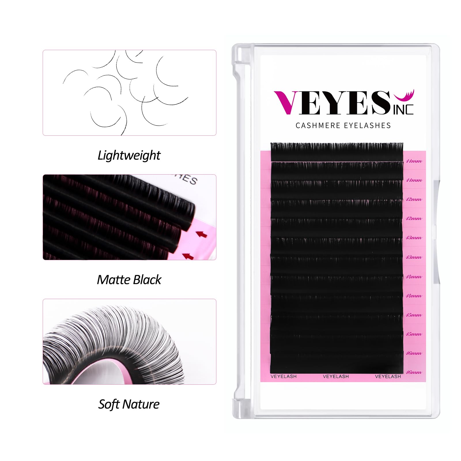 Foto 3 pulgar | Extensiones De Pestañas Veyes Inc. Cachemir Volume Lash 0,05 D 8-16 Mm - Venta Internacional.