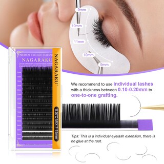 Foto 4 | Extensiones De Pestañas Individuales Nagaraku De 0,15 Mm De Profundidad 15 Mm - Venta Internacional.