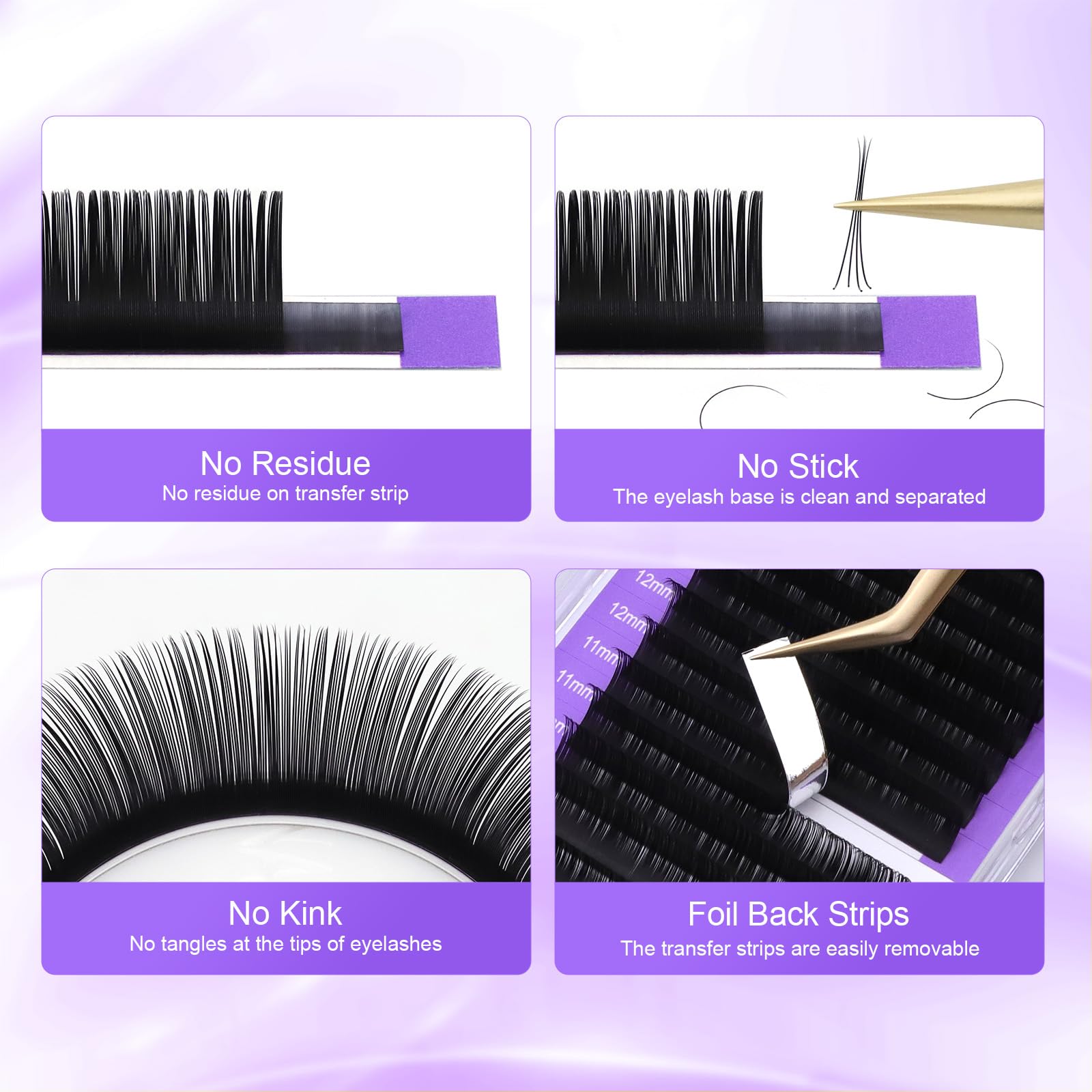 Foto 7 | Extensiones De Pestañas Individuales Nagaraku De 0,15 Mm De Profundidad 15 Mm - Venta Internacional.