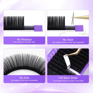 Foto 7 | Extensiones De Pestañas Individuales Nagaraku De 0,15 Mm De Profundidad 15 Mm - Venta Internacional.