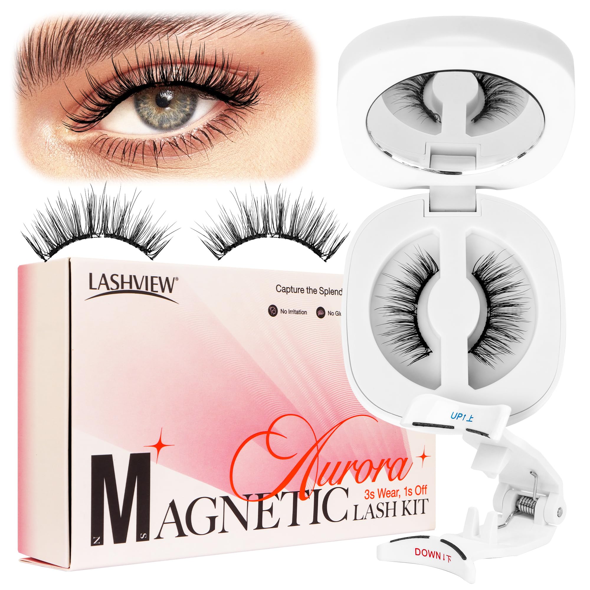 Pestañas Magnéticas Lashview Upgrade, Reutilizables, De Aspecto Natural - Venta Internacional.