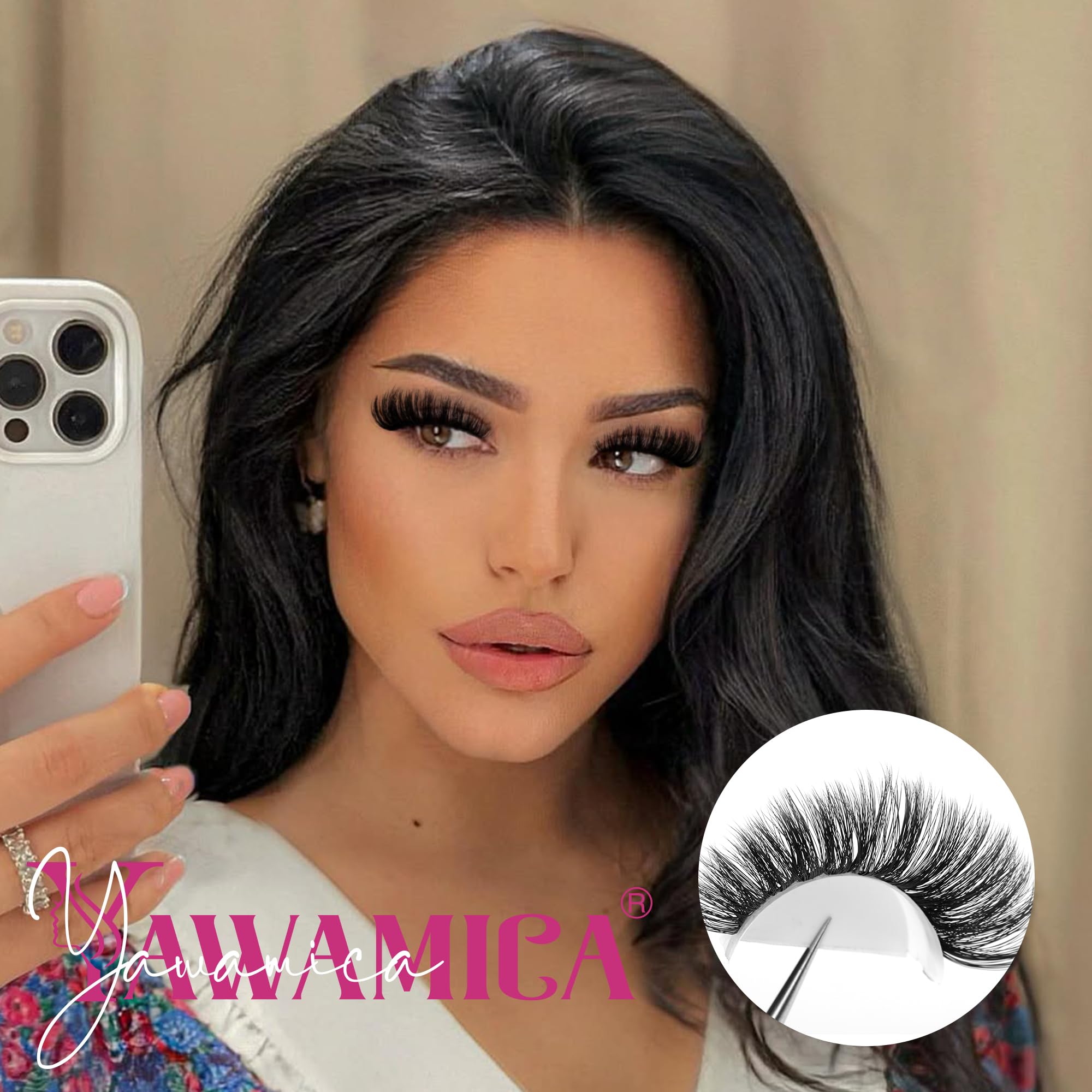 Foto 6 | Kit De Extensión De Pestañas Yawamica Fluffy Lash Clusters 12-20 Mm - Venta Internacional.