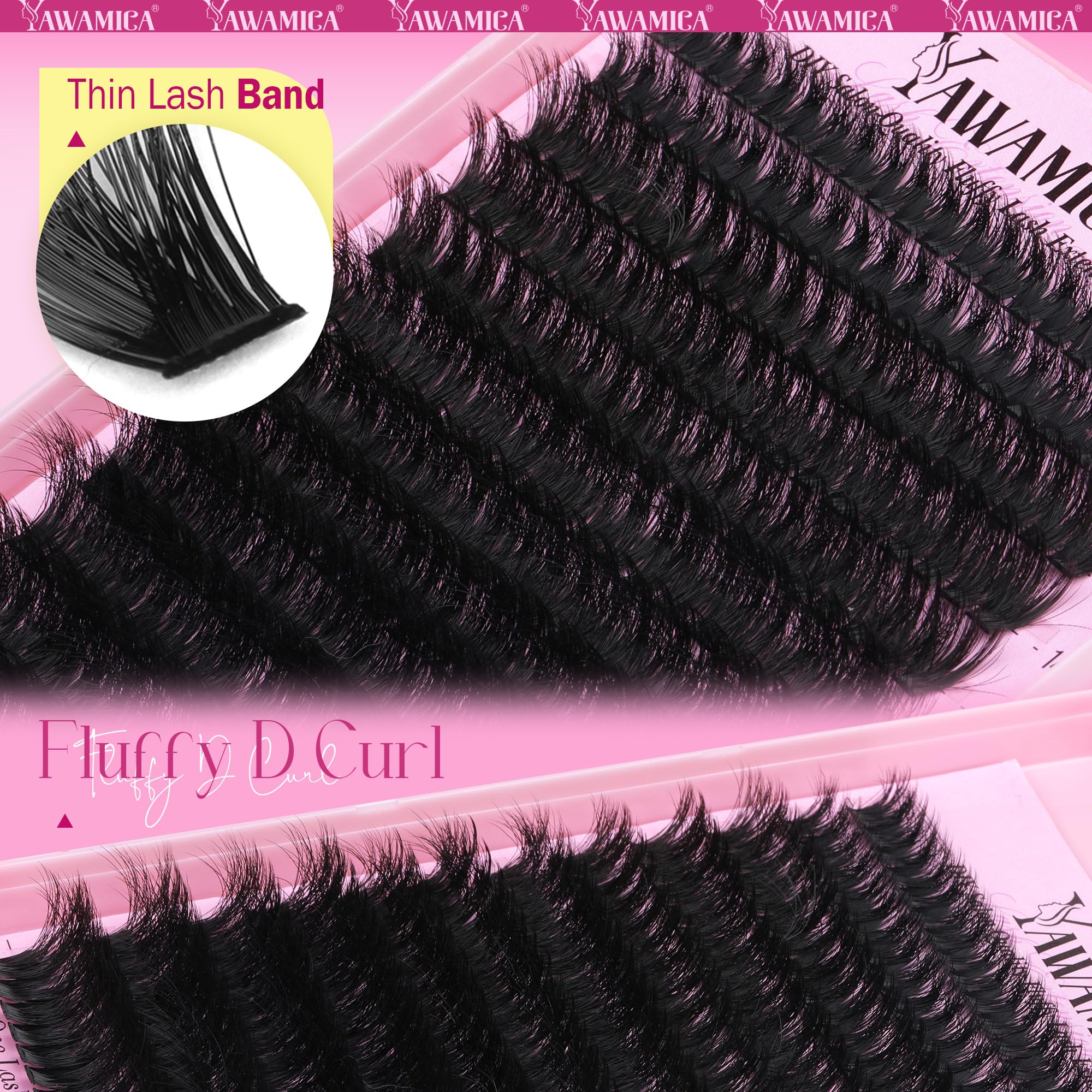 Foto 8 pulgar | Kit De Extensión De Pestañas Yawamica Fluffy Lash Clusters 12-20 Mm - Venta Internacional.