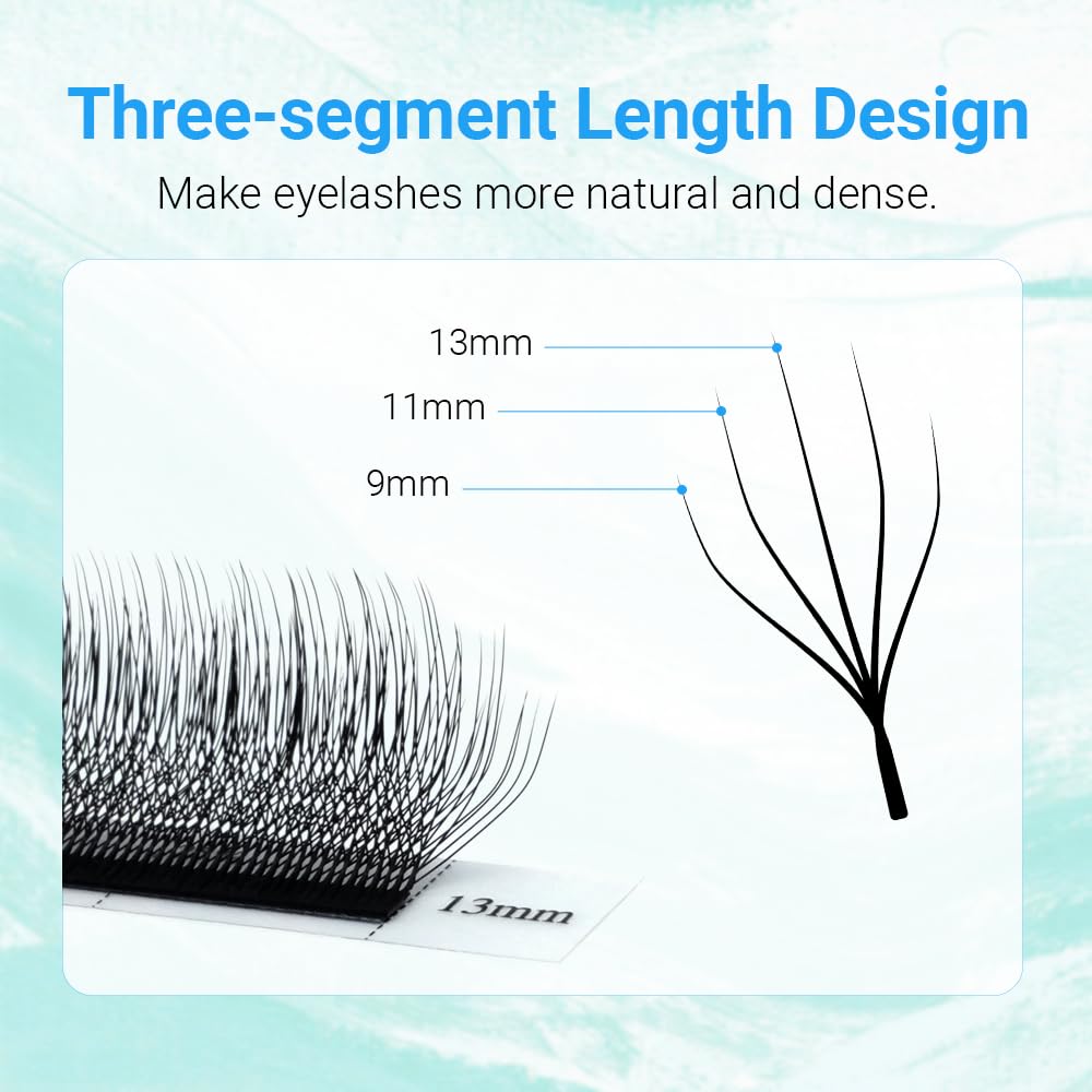 Foto 2 | Extensión De Pestañas Nagaraku 5d En Forma De W, Versión 2.0, 0.07 Mm C 14 Mm - Venta Internacional.