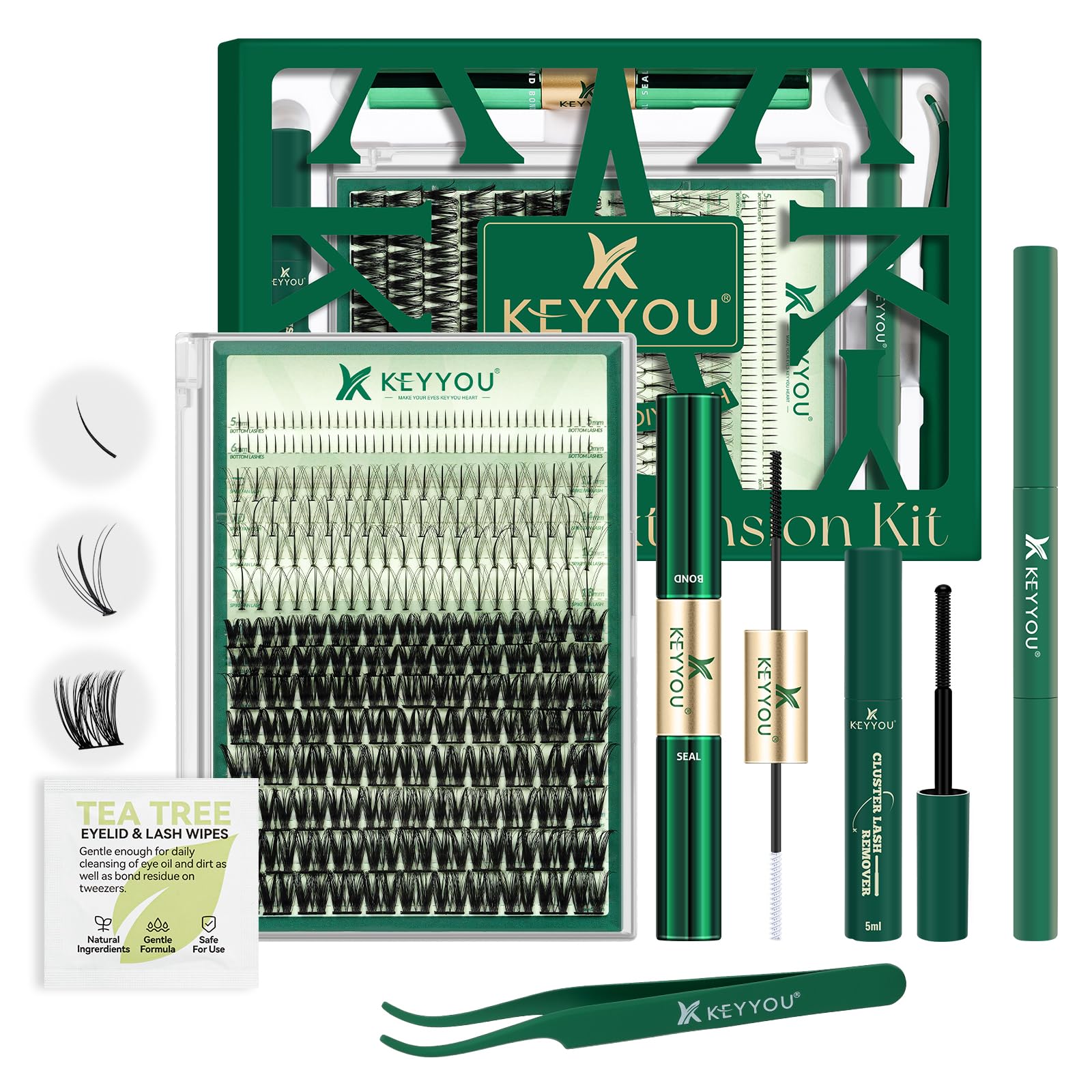 Foto 1 | Kit De Extensión De Pestañas Keyyou Mixed De 5 A 16 Mm Con Pestañas Inferiores - Venta Internacional.