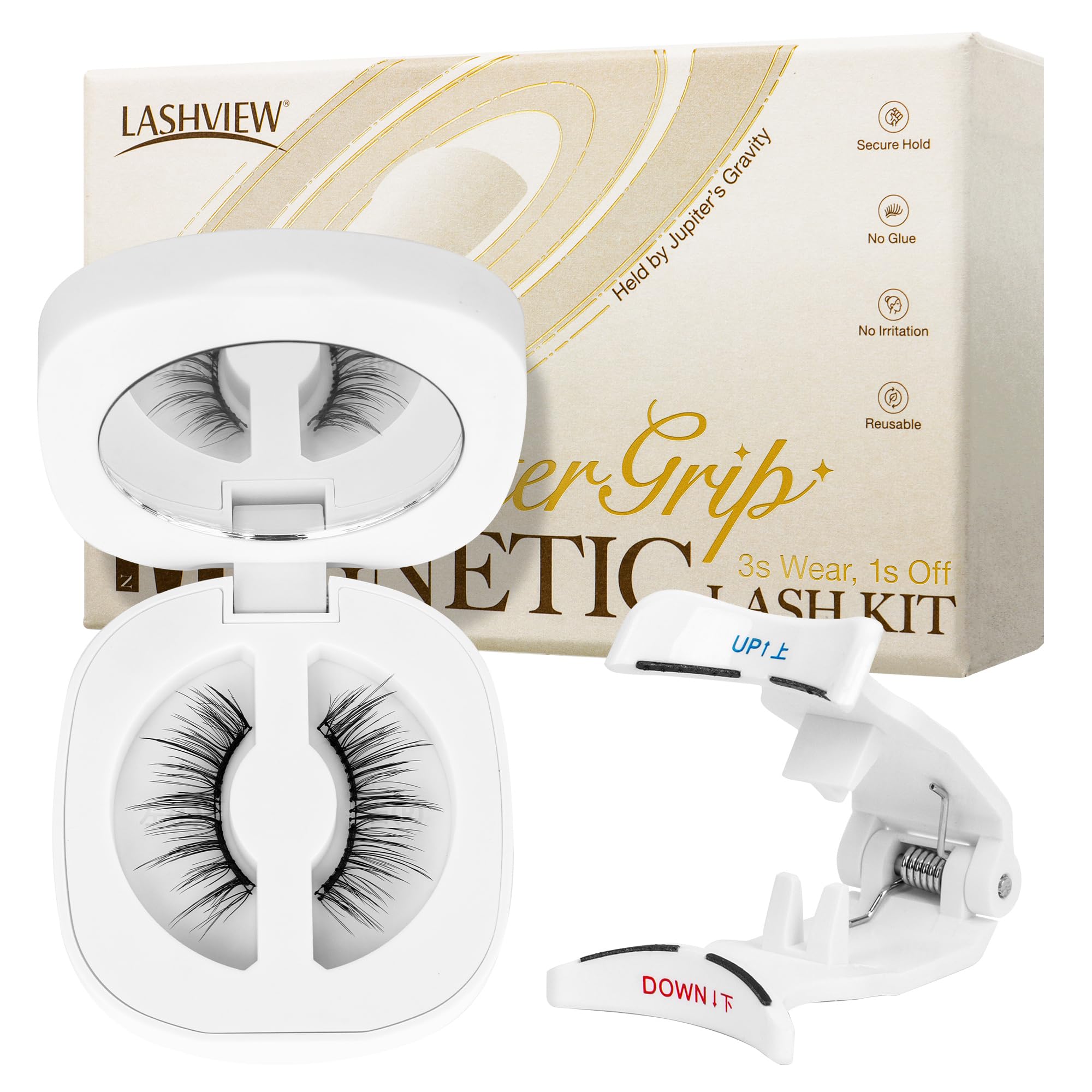 Foto 1 | Pestañas Magnéticas Lashview Natural Look Con Aplicador, 2 Pares - Venta Internacional.