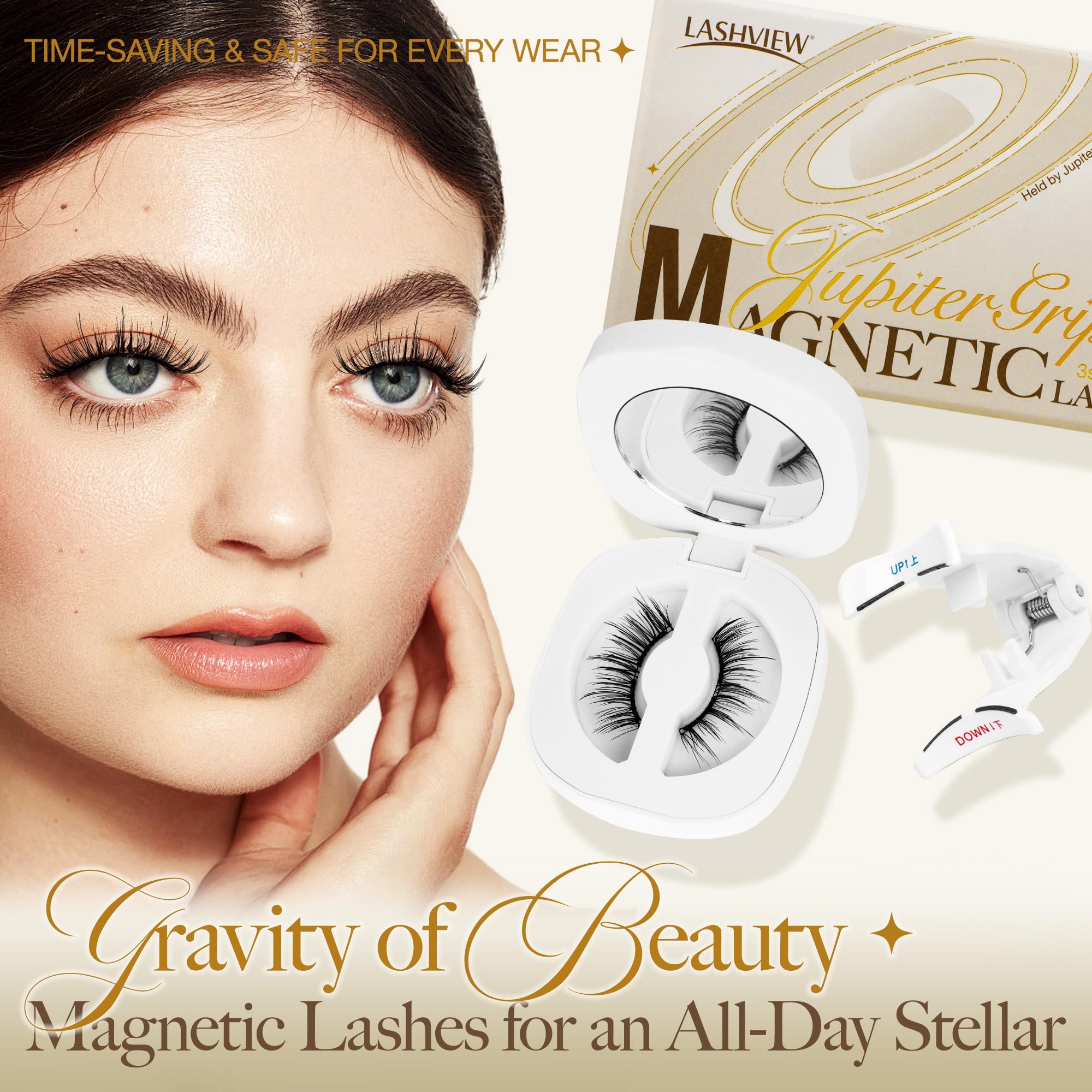 Foto 6 | Pestañas Magnéticas Lashview Natural Look Con Aplicador, 2 Pares - Venta Internacional.