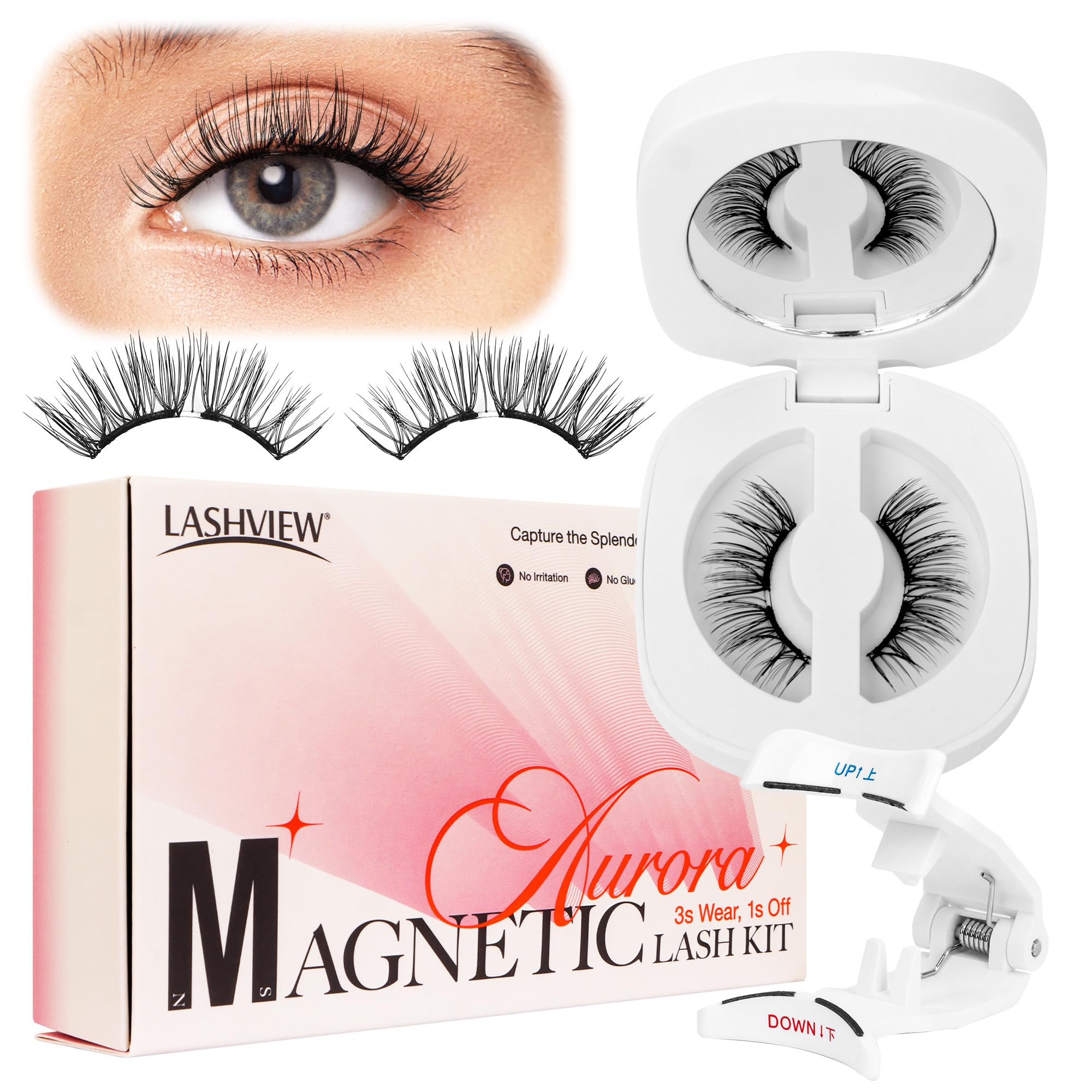 Pestañas Magnéticas Lashview Upgrade, Aspecto Suave Y Natural - Venta Internacional.