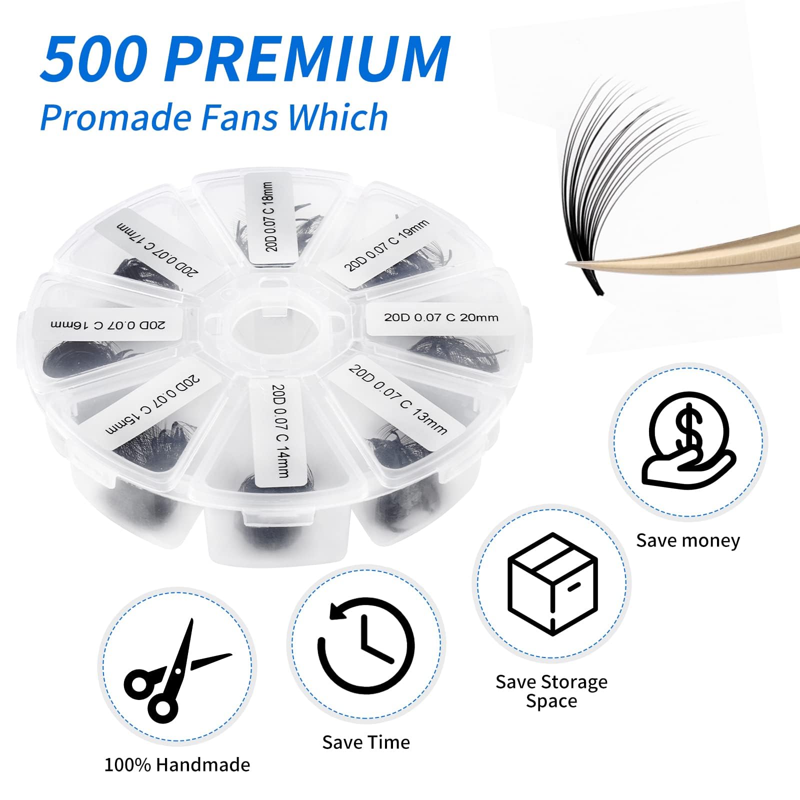 Foto 5 pulgar | Ventilador De Volumen Prefabricado Para Extensiones De Pestañas Wendy 500 Fans - Venta Internacional.