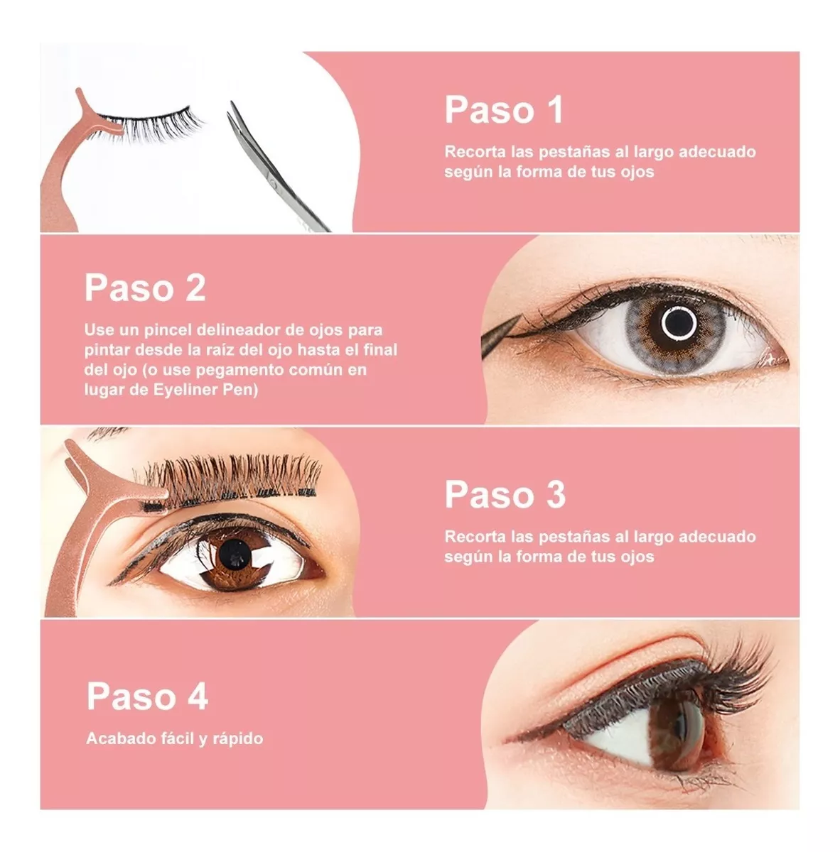 Foto 4 | Kit De Pestañas Magnéticas 3d Impermeables 10 Pares Belug Negro