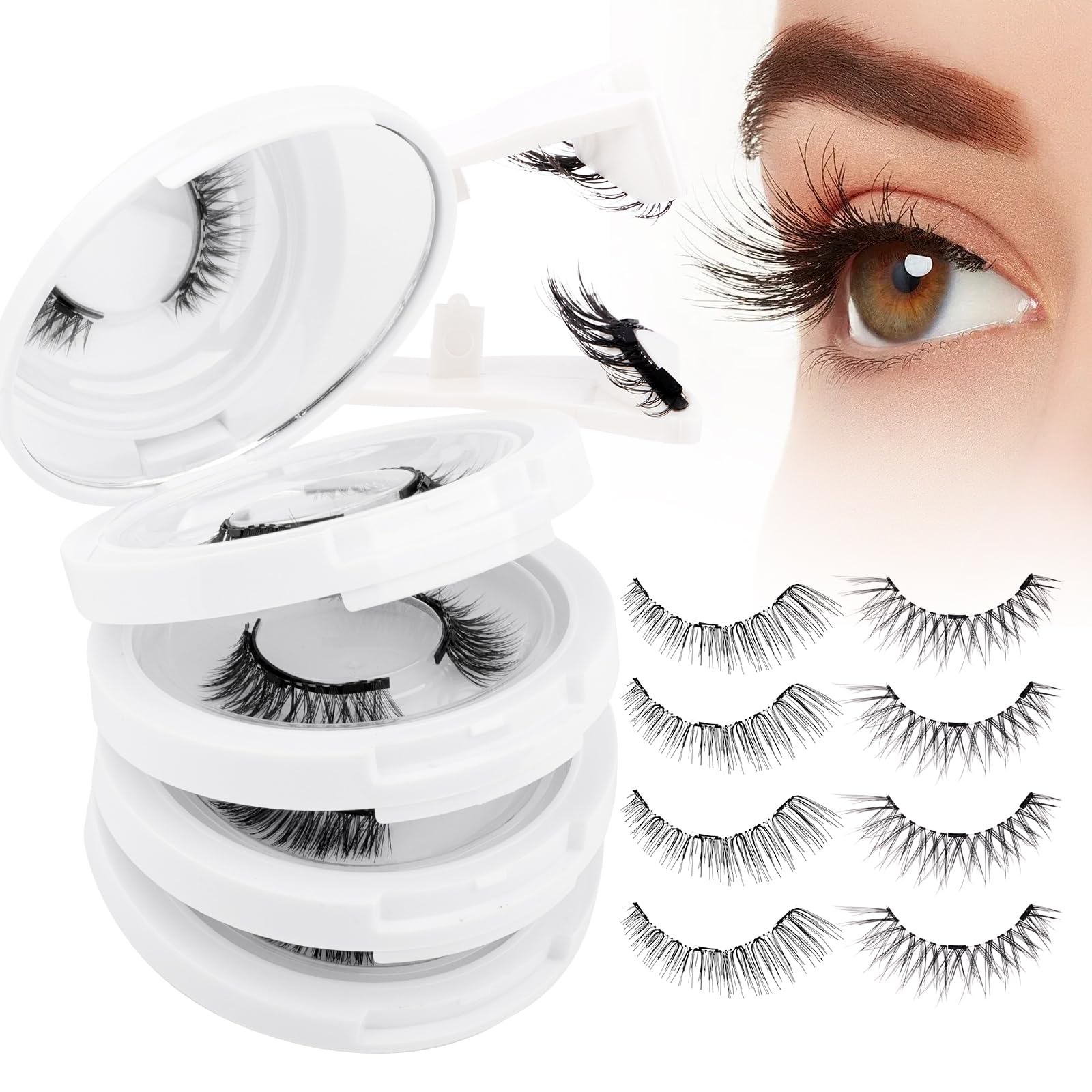 Foto 2 pulgar | Pestañas Magnéticas Wendy Lashes Cx0125 K8+604 Natural Look - Venta Internacional.