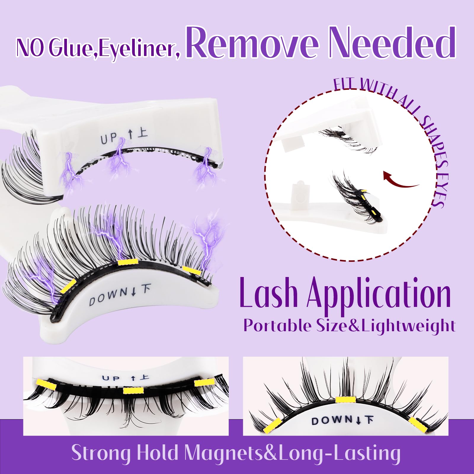 Foto 3 pulgar | Pestañas Magnéticas Wendy Lashes Cx0125 K8+604 Natural Look - Venta Internacional.