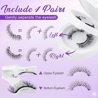 Foto 4 | Pestañas Magnéticas Wendy Lashes Cx0125 K8+604 Natural Look - Venta Internacional.