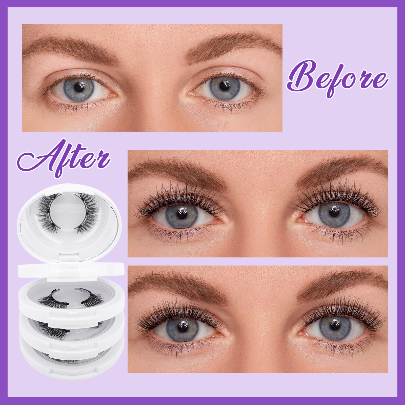 Foto 5 | Pestañas Magnéticas Wendy Lashes Cx0125 K8+604 Natural Look - Venta Internacional.