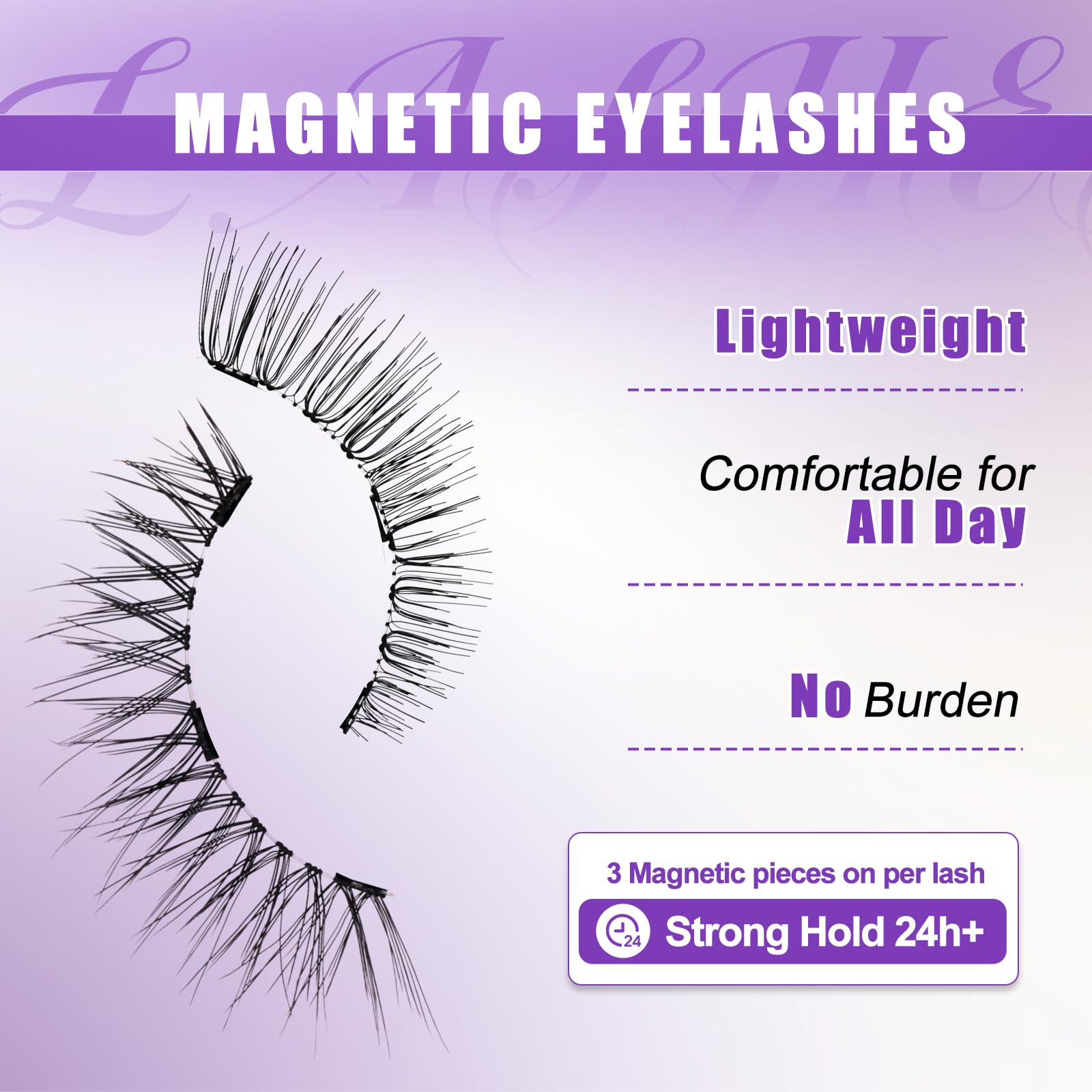Foto 7 pulgar | Pestañas Magnéticas Wendy Lashes Cx0125 K8+604 Natural Look - Venta Internacional.