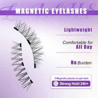 Foto 5 | Pestañas Magnéticas Wendy Lashes Cx0125 Y1+y3 De Aspecto Natural, 4 Pares - Venta Internacional.