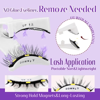Foto 7 | Pestañas Magnéticas Wendy Lashes Cx0125 Y1+y3 De Aspecto Natural, 4 Pares - Venta Internacional.