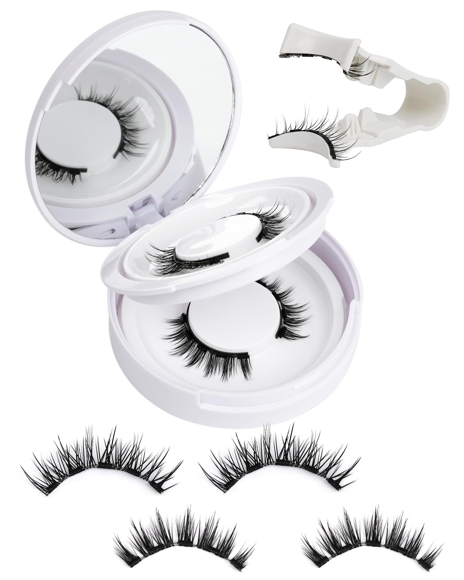 Foto 2 pulgar | Kit De Pestañas Magnéticas Emeda Natural Look Con Aplicador, 2 Pares - Venta Internacional.