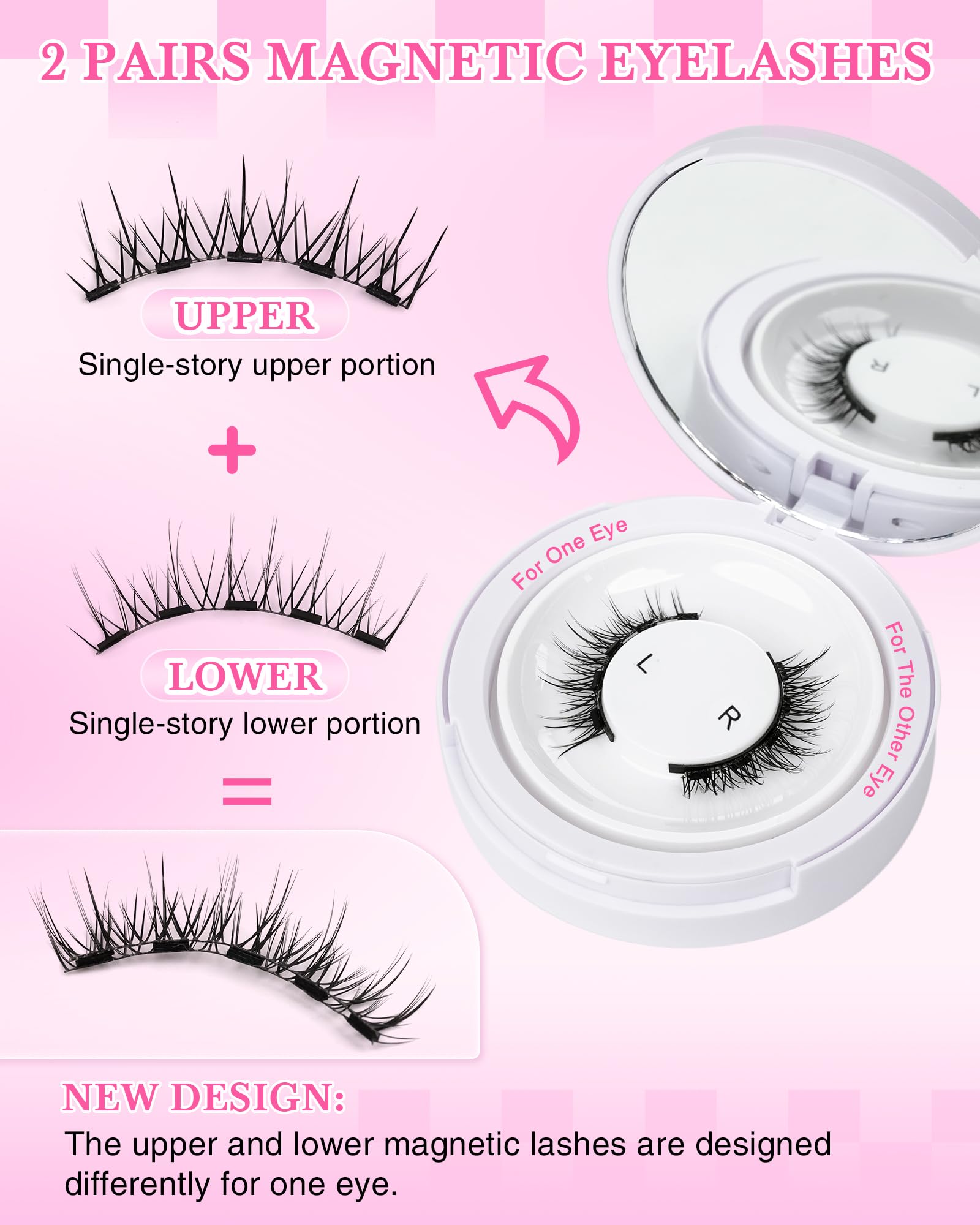 Foto 6 pulgar | Kit De Pestañas Magnéticas Emeda Natural Look Con Aplicador, 2 Pares - Venta Internacional.
