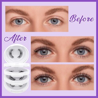 Foto 4 | Pestañas Magnéticas Wendy Lashes Cx0220 De Aspecto Natural, 4 Pares - Venta Internacional.