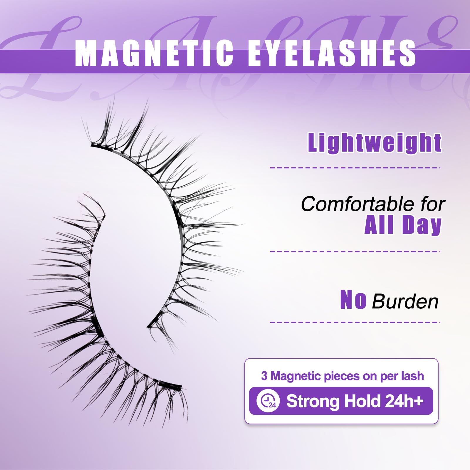 Foto 6 pulgar | Pestañas Magnéticas Wendy Lashes Cx0220 De Aspecto Natural, 4 Pares - Venta Internacional.