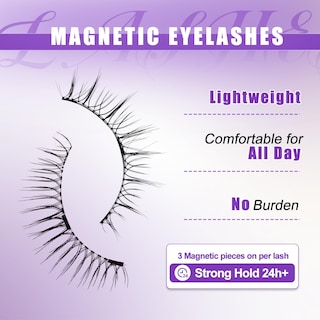 Foto 5 | Pestañas Magnéticas Wendy Lashes Cx0220 De Aspecto Natural, 4 Pares - Venta Internacional.