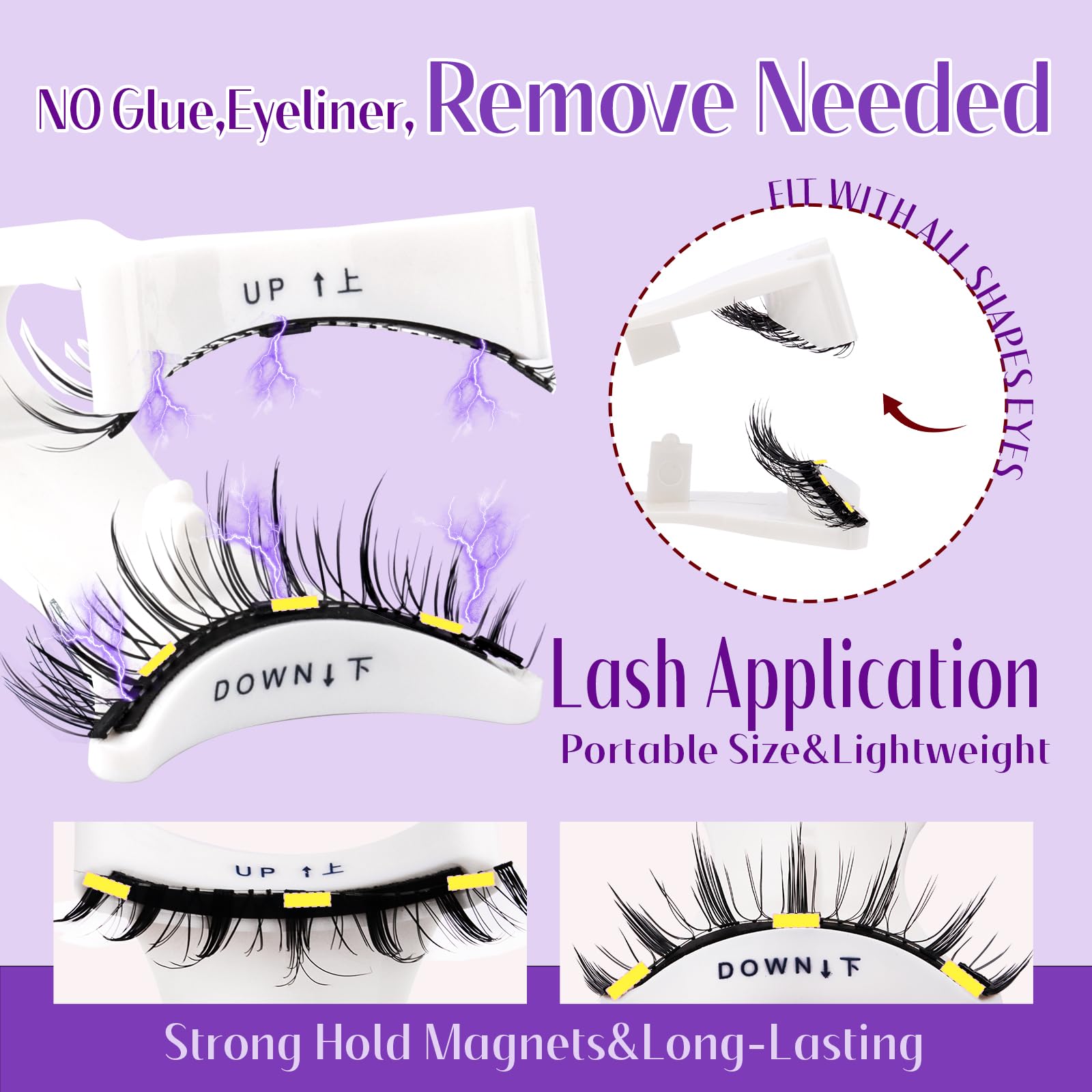 Foto 8 pulgar | Pestañas Magnéticas Wendy Lashes Cx0220 De Aspecto Natural, 4 Pares - Venta Internacional.