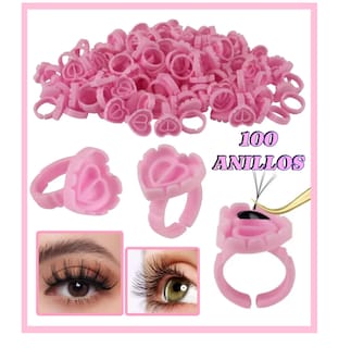 Foto 2 | 100 Anillos Con Division Para Pestañas Mink Adhesivo,corazon