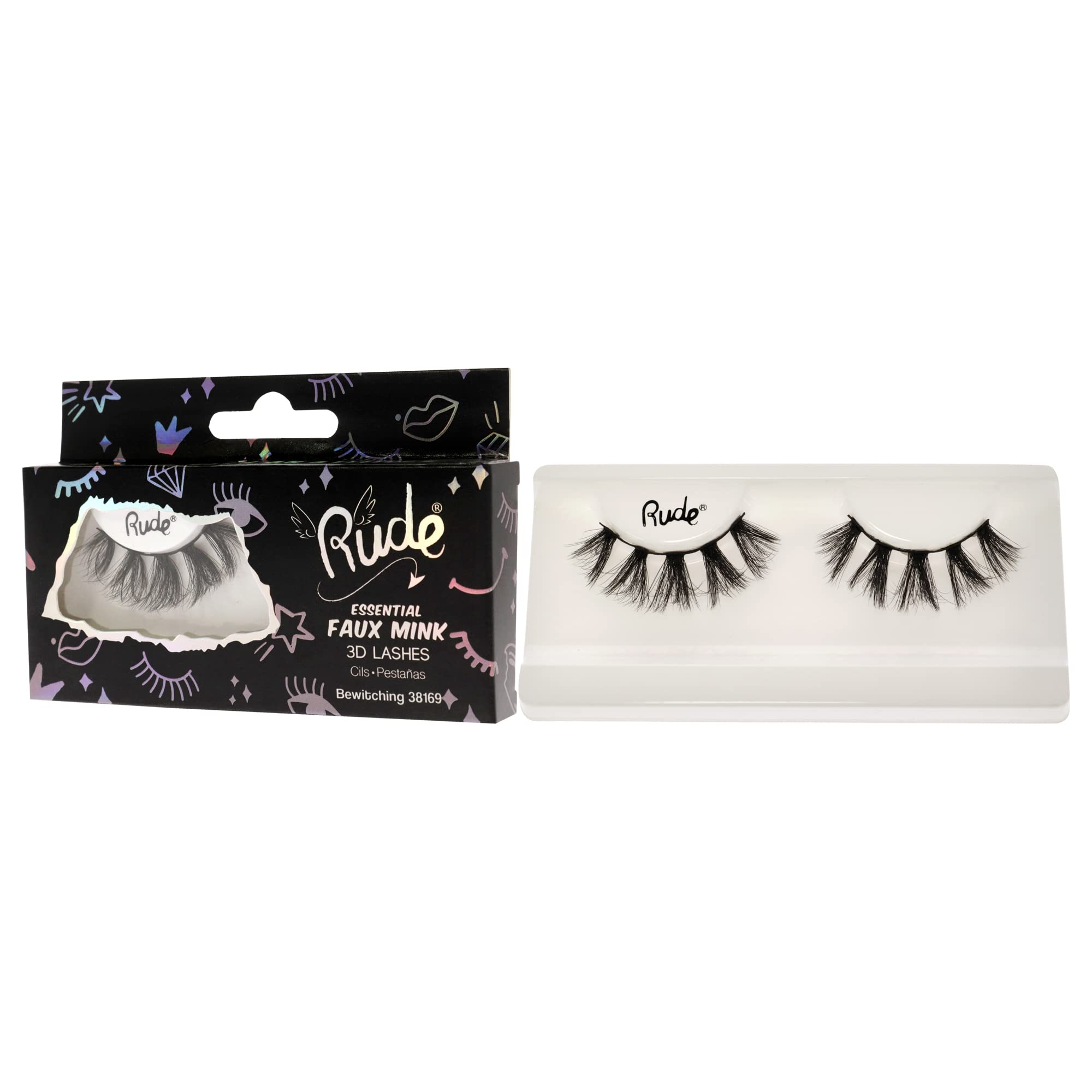 Foto 5 pulgar | Pestañas Postizas Rude Cosmetics Essential Faux Mink 3d Para Mujer - Venta Internacional.