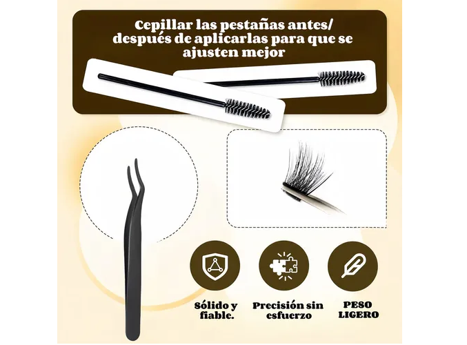 Foto 3 pulgar | 320 Racimos 10d/20d/30d/40d 8-16mm Blister Maquillaje Extensión Kit Para Pestañas