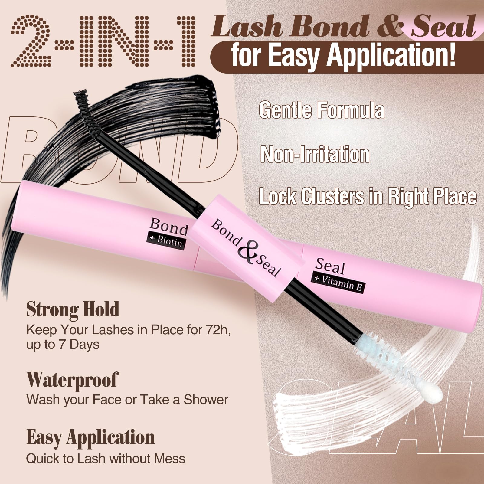 Foto 6 | Kit De Extensión De Pestañas Yawamica Brown Lash Clusters 10-16 Mm - Venta Internacional.
