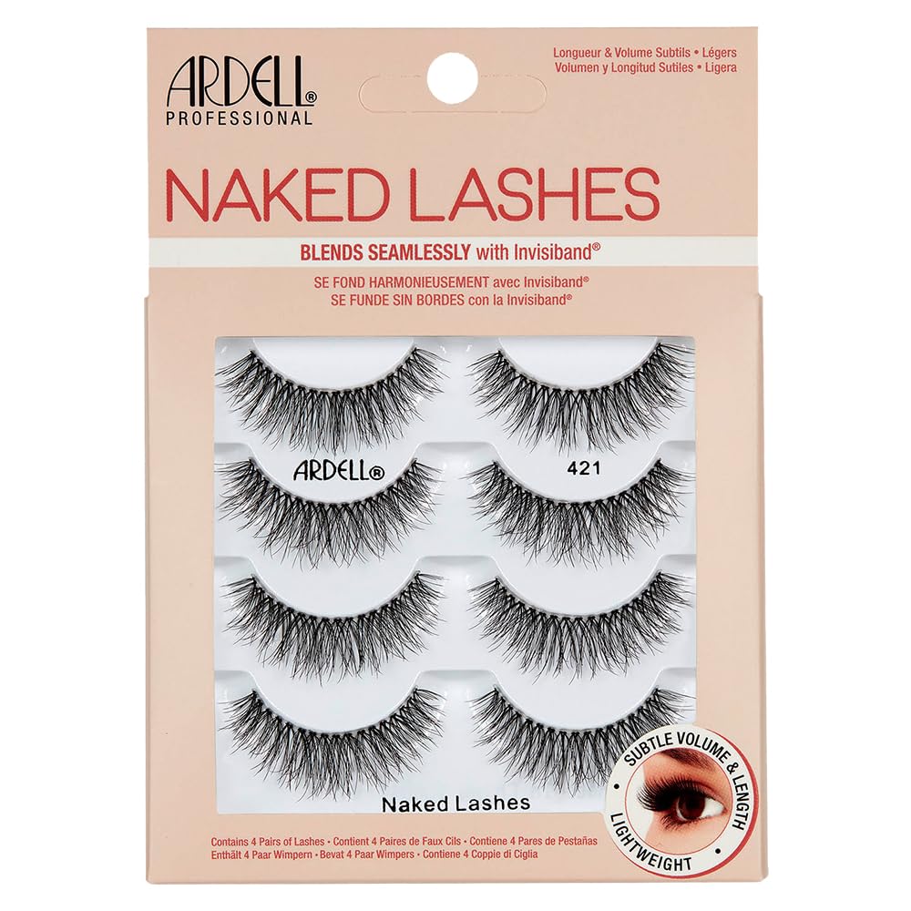 Foto 2 pulgar | Strip Lashes Ardell Naked Lashes #421, 4 Pares X 1 Paquete - Venta Internacional.