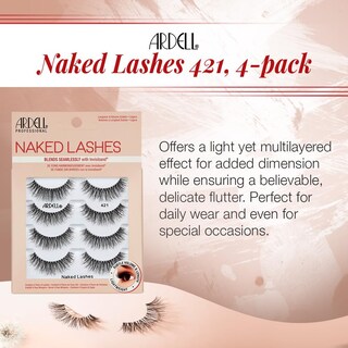 Foto 2 | Strip Lashes Ardell Naked Lashes #421, 4 Pares X 1 Paquete - Venta Internacional.