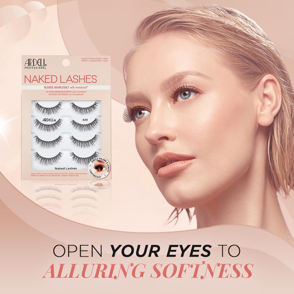 Foto 4 pulgar | Strip Lashes Ardell Naked Lashes #420, 4 Pares X 1 Paquete - Venta Internacional.