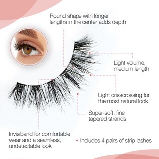 Foto 4 | Strip Lashes Ardell Naked Lashes #420, 4 Pares X 1 Paquete - Venta Internacional.