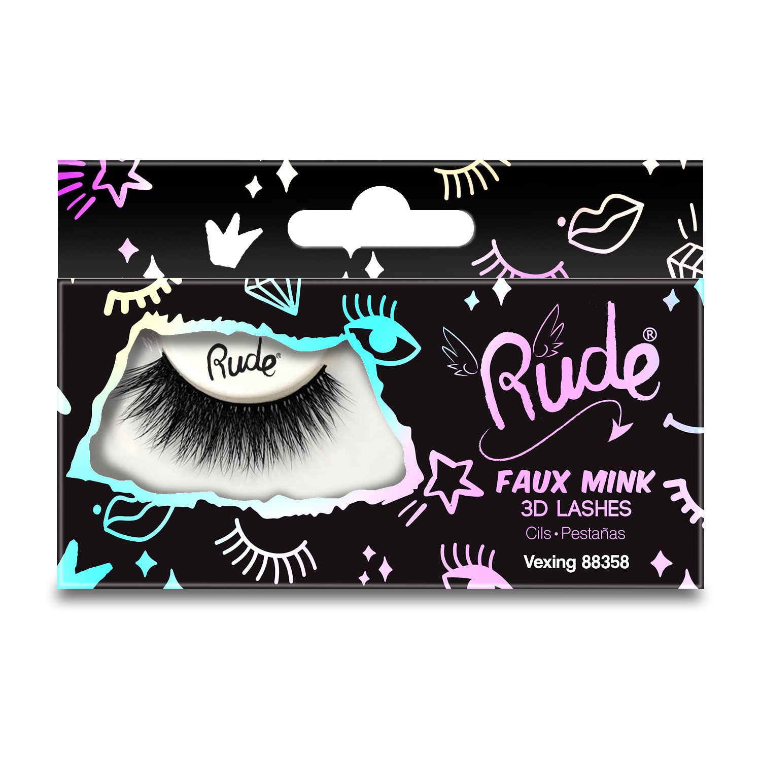 Foto 2 pulgar | Pestañas Postizas Rude Cosmetics Essential Faux Mink 3d Vexing - Venta Internacional.