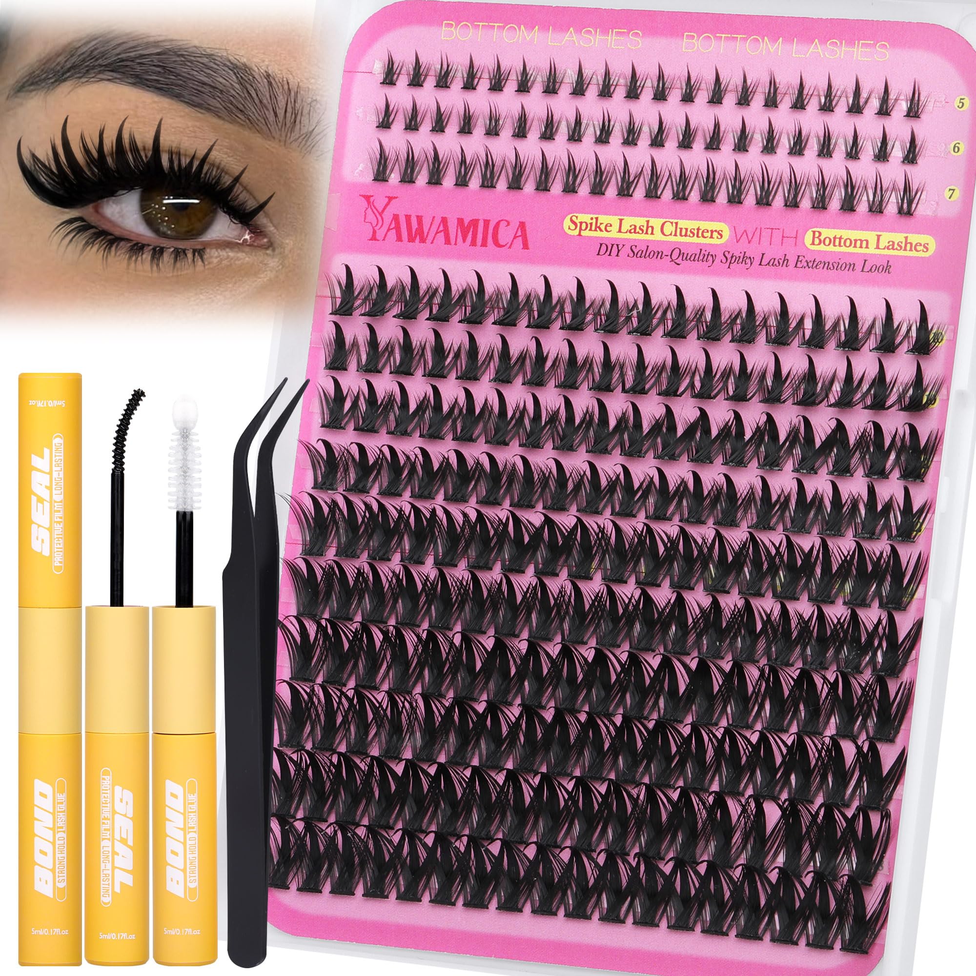 Foto 1 | Kit De Racimos De Pestañas Yawamica Wispy Eyelash Clusters 10-18 Mm - Venta Internacional.