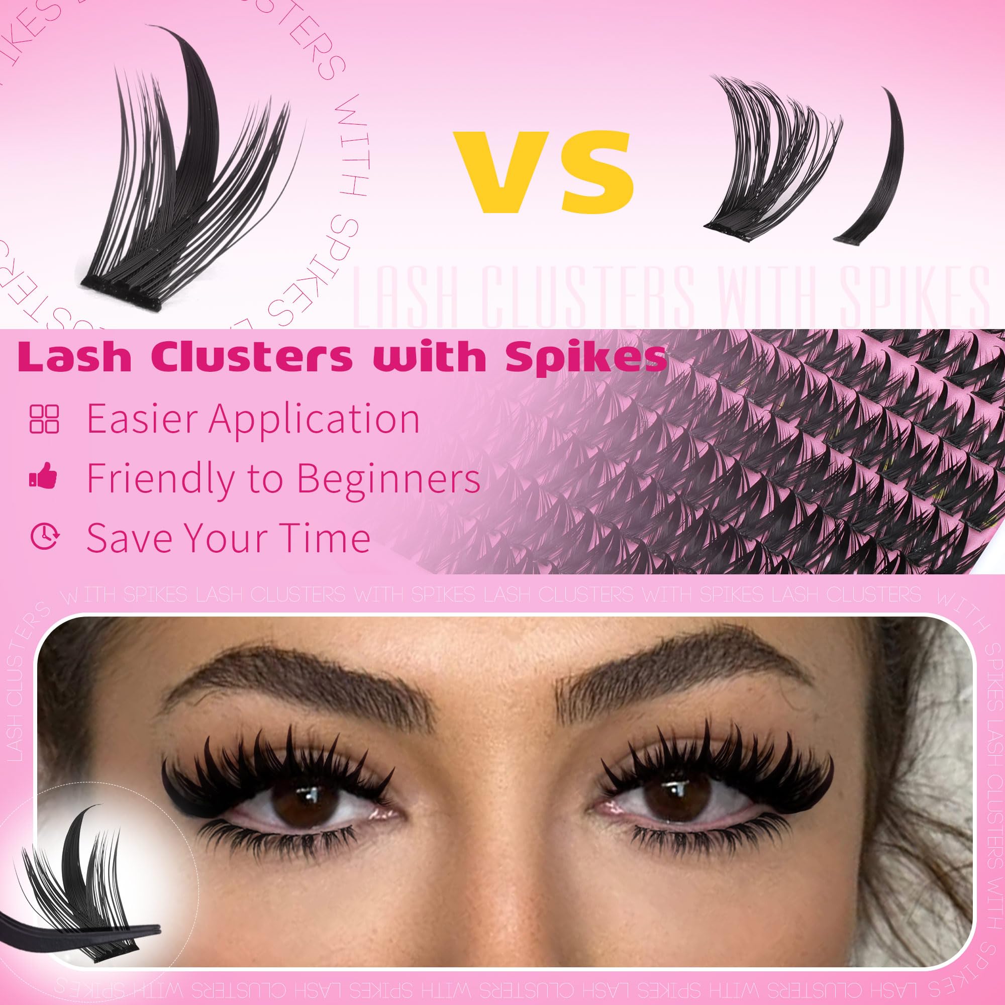 Foto 4 | Kit De Racimos De Pestañas Yawamica Wispy Eyelash Clusters 10-18 Mm - Venta Internacional.