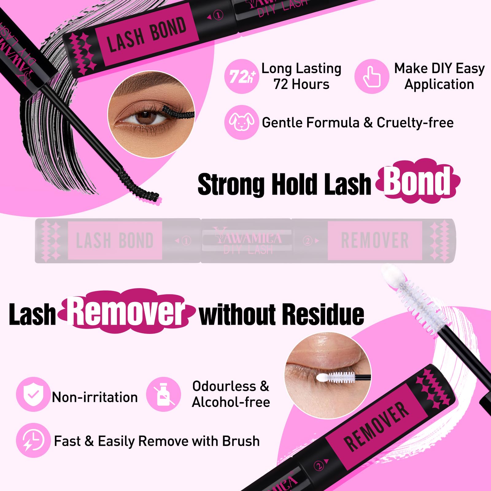 Foto 4 pulgar | Kit De Extensión De Pestañas Yawamica Fluffier Lash Clusters 150d+200d - Venta Internacional.