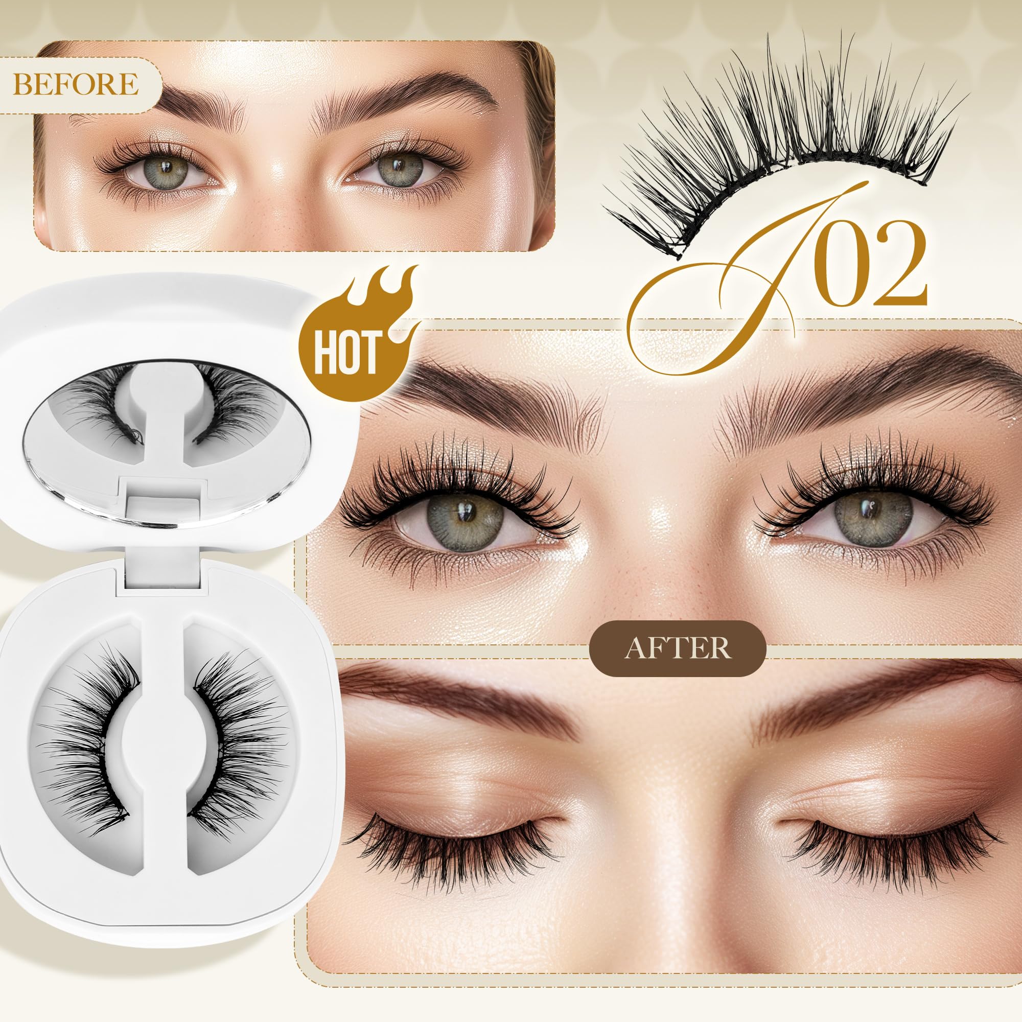 Foto 5 pulgar | Pestañas Magnéticas Lashview Natural Look Con Aplicador Rcm01 - Venta Internacional.