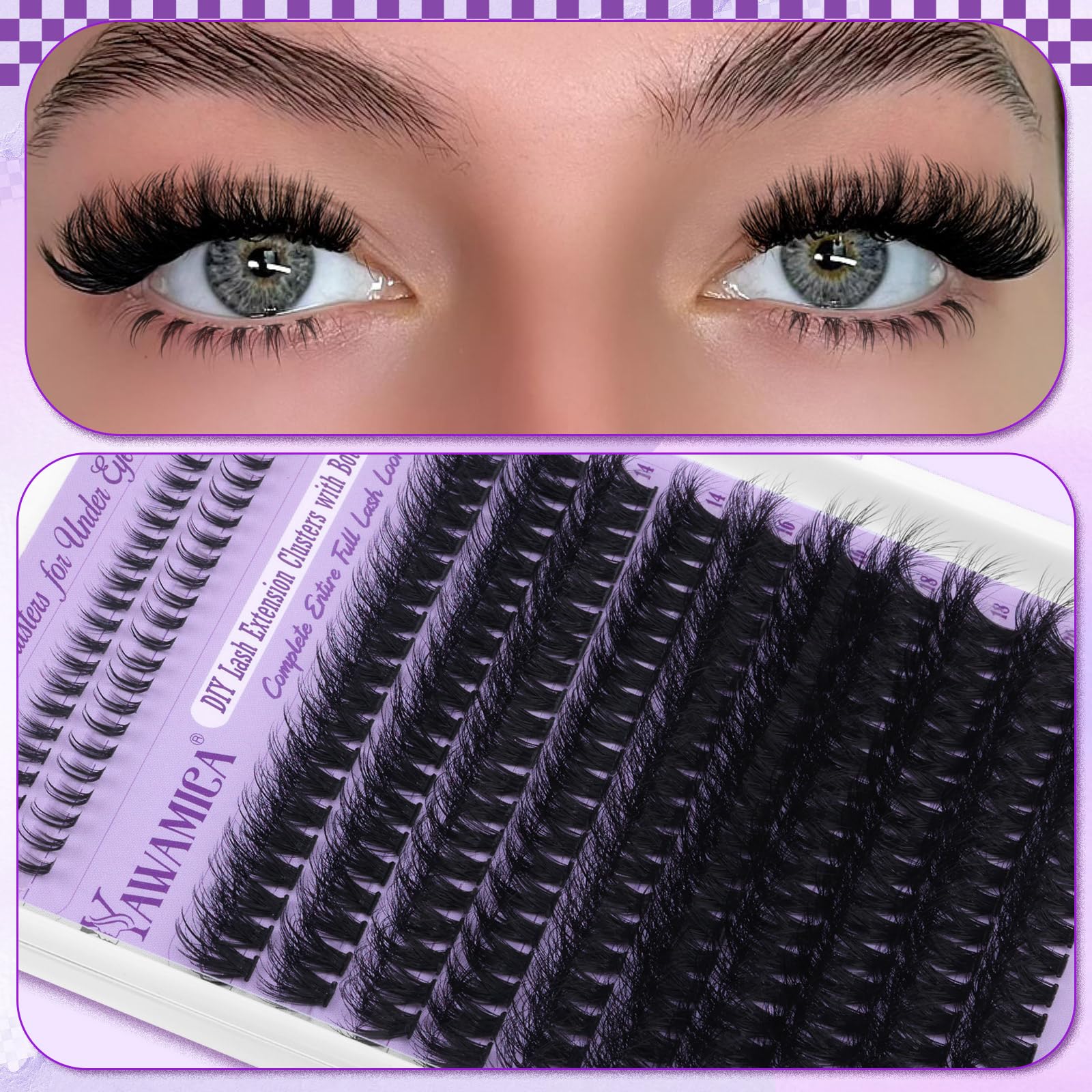 Foto 3 pulgar | Kit De Extensión De Pestañas Yawmaica Lash Clusters 200d Volume - Venta Internacional.
