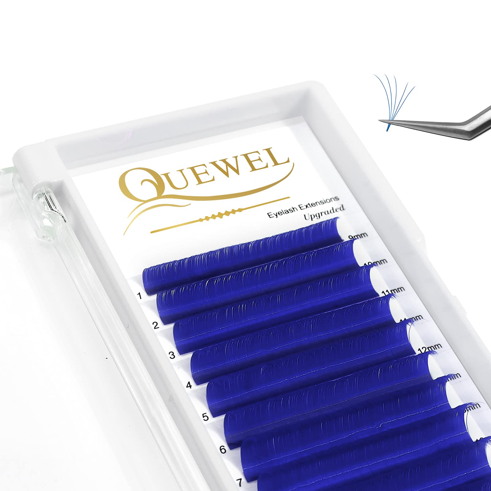 Kit De Extensión De Pestañas Quewel Cluster Lashes 240 Piezas 0.07c Curl - Venta Internacional.