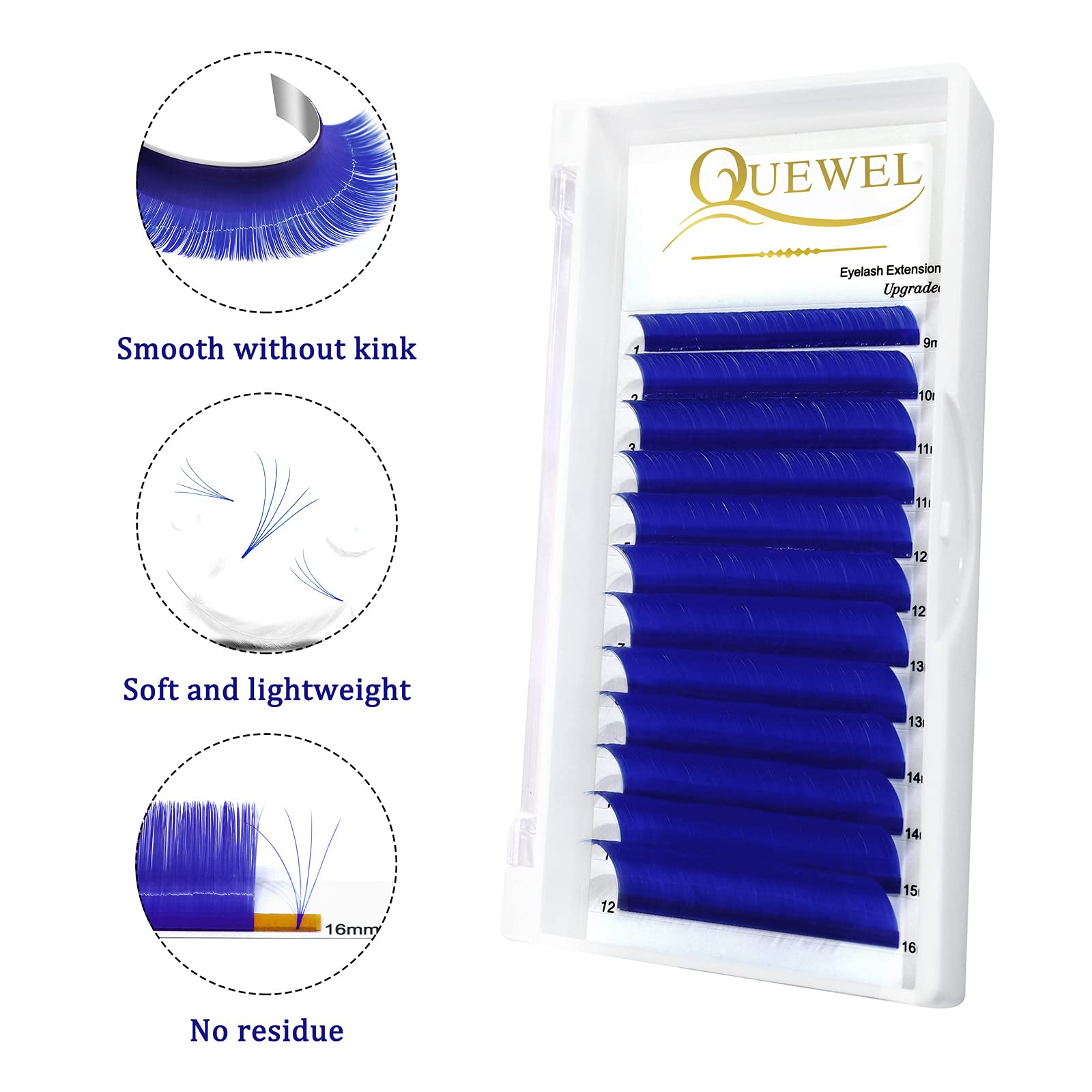 Foto 6 pulgar | Kit De Extensión De Pestañas Quewel Cluster Lashes 240 Piezas 0.07c Curl - Venta Internacional.